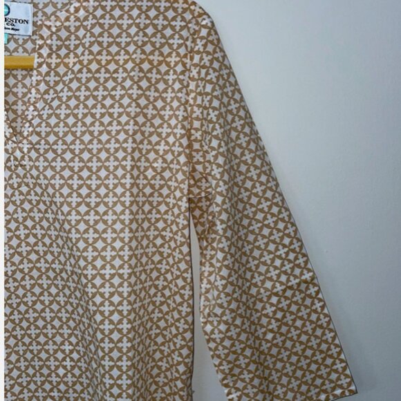 Charleston Shoe Co. by Steve Mayer Cotton Tunic/Cover-Up Tan Medallion Medium - Picture 3 of 7
